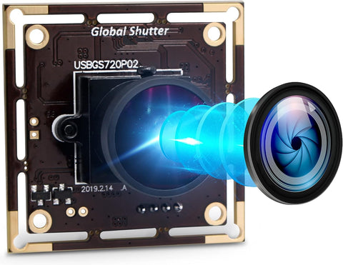 IFWATER 60fps Global Shutter USB Camera Module with 170° Fisheye Lens,High Speed 720P Aptina AR0144 Camera for Industrial Applications with Jetson Nano,Laptop,Raspberry Pi