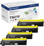 ATSMAKE TN210 Toner Cartridge Compatible for Brother TN 210 TN210 Toner Cartridge Replacement for Brother HL-3040CN HL-3075CW MFC-9010CN MFC-9120CN MFC-9325CW Printer (4Pack 1BK 1C 1M 1Y)