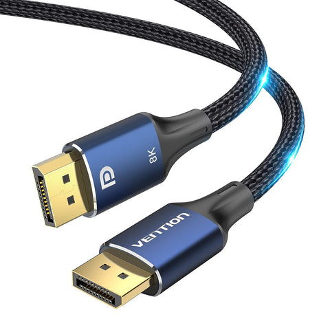 VENTION 8K DisplayPort Cable 1.4 10FT, Display Port Cable 144hz Ultra High Speed 32.4Gbps, 8K@60Hz 4K@144Hz 2K@165Hz HDR HBR3 DP Monitor Cable for Laptop PC TV Gaming Monitor