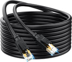 Cat 8 Outdoor Ethernet Cable 200 ft - Hisetec Long Ethernet Cable Shielded Heavy Duty 26AWG 40Gbps 2000Mhz SFTP Patch Cord High Speed Cat8 LAN Network RJ45 Cable -in Wall -Outdoor- Weatherproof