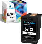 COLWOD 67XL Ink Cartridge Black for HP Ink 67 XL HP67 HP67XL for 2700 2700e 2752 2752e 2742e 2755 2755e 4100 4100e 4152e 4155 4155e Envy 6000 6055e 6055 6400 6458 6458e 6455 6455e Printer (1-Pack)