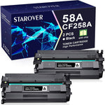 STAROVER Compatible Toner Cartridge (with Chip, High Yield) Replacement for HP CF258A 58A 58X CF258X MFP M428fdw M428fdn M428dw M404 M428 Pro M404n M404dn M404dw Printer (Black 2-Pack)