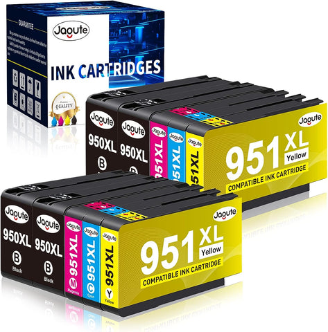 Jagute 950XL 951XL Compatible Ink Cartridges Combo Pack Replacement for HP 950 XL 951 XL to use with Officejet Pro 8100 8600 8610 8615 8620 8625 8630 8640 8660 251DW 276DW 271DW Printers (10 Pack)