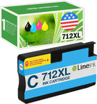 Limeink Compatible Ink Cartridges Replacement for HP 712 Ink Cartridges 712XL Ink for HP for DesignJet T650 T630 T230 T210 Studio Plotter Printers (1 Cyan)