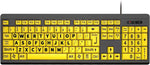 Adadmei Large Print Computer Keyboard, Wired USB High Contrast Keyboard, Oversized Big Letters Keyboard for Visually Impaired Low Vision Individuals, Seniors, Students, Computer Beginners