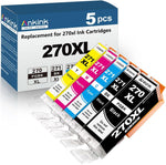 Ankink Compatible Canon Ink Cartridge PGI-270XL&CLI-271XL use PIXMA MG5720 MG6821 MG7720 TS6020 TS8020 TS9020 Printer 270 271 XL Combo Pack(PGI-270:PGBK,CLI-271:Black,Cyan,Magenta,Yellow)