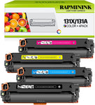 RapmininK Compatible for 131X 131A CF210A CF210X CF211X CF212X CF213X Toner Cartridge for use with Pro 200 Color M251nw, MFP M276nw, ImageCLASS MF8280Cw, MF8230Cn, LBP7110Cw - 4 Pack