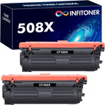 508X 508A Black High Yield Toner 2 Pack: M553 Black Toner Replacement for HP 508X 508A CF360A CF360X Works for HP Color Laserjet Enterprise M553 M552 MFP M577 Series Printer Ink CF360XD