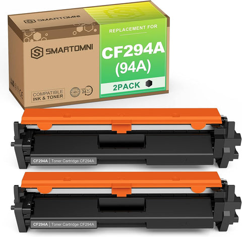 S SMARTOMNI CF294A 94A Compatible Toner Cartridges Replacement for HP CF294A 94A Toner Cartridge Compatible use with HP Pro M118dw MFP M148dw MFP M148fdw Printer, 1200 Pages 2 Packs