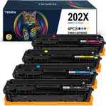 TESEN 202X Compatible Toner Cartridge Replacement for HP 202X for Color Pro MFP M281fdw M281cdw M254dw M254nw M281fdn M280nw M254 M281 (4 Colors) Green Series