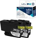 LCL Compatible Ink Cartridge Pigment Replacement for Brother LC3033 XXL LC3033XXL LC3033BK MFC-J995DW MFC-J995DW XL MFC-J815DW XL MFC-J805DW MFC-J805DW XL (2-Pack Black)