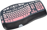 Keyboard Cover for Logitech K350 MK550 MK570 Wireless Wave Keyboard, Logitech K350 Keyboard Accessories, Logitech MK550 MK570 Keyboard Protector Skin -Gradual Pink