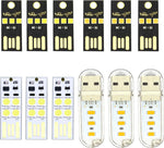 DaFuRui USB Night Light?12pcs 4 Kinds USB Light Plug in Small LED Light Super Bright LED Mini USB Port Portable Night Light for Laptop Keyboard Light