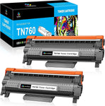 LeciRoba Compatible for Brother MFC-L2710DW Toner Cartridge High Yield TN760 TN-760 Toner Cartridge Replacement for Brother MFC Series HL Series DCP Series Printer (2-Black)