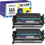 ManyJets 58A CF258A (NO CHIP) Compatible Toner Cartridge Replacement for HP CF258A 58A 58X CF258X Work with HP LaserJet Pro MFP M428fdw M404dn M404n M428fdn M404dw M404 M428 M428dw M304 (Black,2-Pack)