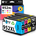 Smart Ink Compatible Ink Cartridge Replacement for HP 952XL 952 XL (4 Combo Pack) to use with OfficeJet Pro 8710 8720 7740 8210 8715 7720 8702 8725 8740 8730 8700 8200 (Black, Cyan, Magenta, Yellow)