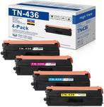 TN436 High Capacity Toner Cartridge (4-Pack, BK/C/M/Y) Replacement for Brother HL-L9310CDW L9310CDWT DCP-L8410CDW MFC-L8610CDW L9570CDWT Printer - TN436K TN436C TN436M TN436Y