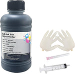 AYMSous Replacement for Canon Black Ink Refill Ink Kit Dye Ink 250ml for Canon Inkjet Printers Refillable Cartridge CISS CIS System (9 oz) with Syringe & Glove