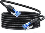 UGREEN Cat 8 Ethernet Cable 25FT, High Speed Braided 40Gbps 2000Mhz Network Cord Cat8 RJ45 Shielded Indoor Heavy Duty LAN Cables Compatible for Gaming PC PS5 PS4 PS3 Xbox Modem Router 25FT