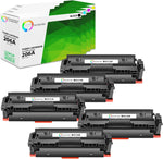 TCT Premium Compatible Toner Cartridge Replacement for HP 206A W2110A W2111A W2112A W2113A Works with HP Color Laserjet Pro M255dw M282 283fdw 283fdw Printers (Black, Cyan, Magenta, Yellow) - 5 Pack