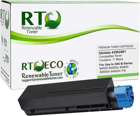 Renewable Toner Compatible Toner Cartridge Replacement for Okidata 43502001 Oki B Series B4550 B4550n B4600 B4600n B4600n