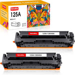 HenceBuy Compatible 125A Black Toner Cartridge Replacement for HP 125A CB540A Use with HP Color CP1215 CP1515n CP1518ni CM1312 CM1312nfi Printer (Black,2-Pack)