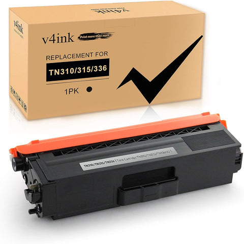 v4ink Compatible High Yield Brother TN336 TN315 TN310 TN331 Black Toner Cartridge for Brother TN-315 TN-336 BK Toner HL-L8350CDW HL-4150CDN HL-L8350CDWT MFC-L8850CDW MFC-9970CDW Printer (New Version)