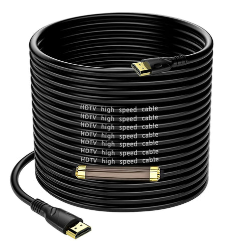 Jorenca 4K HDMI Cable 100FT(HDMI 2.0,18Gbps) Ultra High Speed Gold Plated Connectors,Ethernet Audio Return,Video 4K,FullHD1080p 3D Compatible with Xbox Playstation Arc PS3 PS4 PS9 PC HDTV-Black