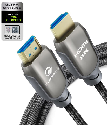 8K HDMI 2.1 Cable 10ft 48Gbps, Ultra High Speed HDMI Cable, 4K HD 120Hz 144Hz 2K 240Hz Gaming HDMI Cable 2.1 Certified, eARC HDCP 2.2&2.3 HDR 10+ Dolby Compatible with PS5/Xbox Series X/Apple TV 4K