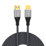 Dbilida 8K Fiber HDMI Cable 50ft, Nylon Braided Fiber Optic HDMI 2.1 Cable Support 48Gbps, 8K 60Hz, 4K 120Hz, Dynamic HDR, eARC, HDCP2.2/2.3 Compatible with PS5, Xbox Series X, RTX 3080/3090