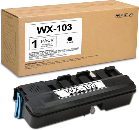 YOISNER WX-103 Waste Toner Box (1-Pack, Black) Replacement for Konica Minolta bizhub 224e 284e 308 364e 368 454e 458 554e Muratec MFX-C2280 C2880 C3680 Printer