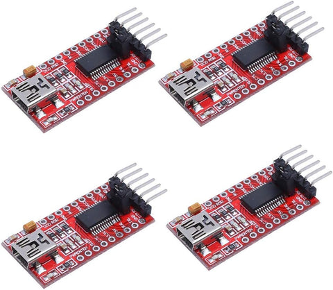 3.3V 5V FT232RL USB to TTL Serial Converter Adapter Module for Arduino 4 pcs