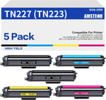 TN227 TN-223BK/C/M/Y Toner Cartridge 5 Pack Compatible for Brother TN-227BK/C/M/Y TN-223 TN223 BK/C/M/Y for MFC-L3710CW MFC-L3750CDW MFC-L3770CDW HL-L3270CDW HL-L3290CDW HL-L3210CW HL-L3230CDW Printer