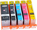 VineonTec 270XL 271XL 270 271 XL C A K E Ink Cartridges 5 Color, Work with Pixma MG5720 MG5721 MG5722 MG6820 MG6821 MG6822 MG7720 TS5020 TS6020 TS8020 TS9020 C A K E Printers (5pcs