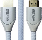 WiRoTech HDMI Cable 4K Ultra HD with Braided Cable, HDMI 2.0 18Gbps, Supports 4K 60Hz, Chroma 4 4 4, Dolby Vision, HDR10, ARC, HDCP2.2 (10 Feet, White)