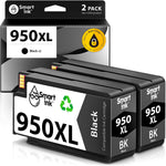 Smart Ink Compatible Ink Cartridge Replacement for HP 950XL 950 XL (Black, 2 Pack Combo) to use with OfficeJet Pro 8600 8610 8620 8600 Plus 8100 8625 8615 8630 8110 8616 8640 8660 251DW 271DW