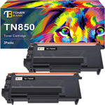 Toner Bank Compatible Toner Cartridge Replacement for Brother TN850 TN820 TN 850 TN-850 TN-820 HL-L6200DW MFC-L5850DW MFC-L5700DW HL-L5200DW MFC-L5900DW High Yield Printer New Version 2-Pack