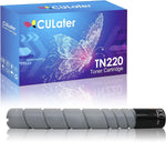 CULater TN-220 Compatible Toner Cartridge Replacement for TN220 TN220k Black Toner for Konica Minolta Bizhub C221 C281 C7122 C7128 C221S Printers 29000 Pages (Black, 1 Pack)