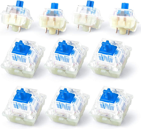 HUYUN Wholesales Authentic RGB Cherry Switch, Cherry Mx Switches, Keycap, Keyswitches Keymodule Mechanical Keyboard Switches Replacement (10 pcs, Blue 3 pin)