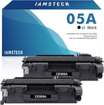 CE505A | 05A | CE505D | 2 Toner-Cartridges | Black | Works with HP 05A Toner Cartridge for P2035 P2035N P2055DN 2055DN 2035N P2030 P2050 P2055D P2055X Printer Ink, (CE505A 05A Toner)