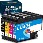 Clorisun LC404 404 Ink Cartridge Replacement for LC404 404 lc404bk with MFC-J1205W MFC-J1215W MFC-J1205W XL Printer (Black Cyan Magenta Yellow, 4-Pack)