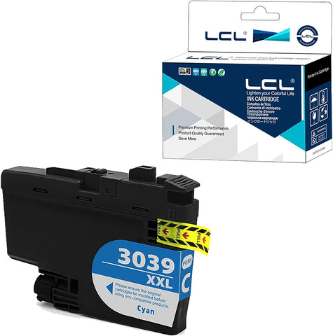 LCL Compatible Ink Cartridge Pigment Replacement for Brother LC3039 XXL LC3039XXL LC3039C MFC-J5845DW MFC-J5845DW MFC-J5945DW MFC-J6945DW MFC-J6545DW MFC-J6545DW XL (1-Pack Cyan) Ink