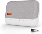 NUROUM A15 Bluetooth Conference Speaker and Microphone, Enhanced 360° Voice Pick up & Noise Canceling Computer Speakerphone with 4 MEMS Mics, Daisy Chain, w/Dongle, USB Plug & Play