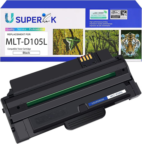 SuperInk Compatible Toner Cartridge Replacement for Samsung 105 MLT-D105L 105L MLTD105L Use with ML-2525 ML-2525W ML-2545 ML-1915 SCX-4623F SCX-4623FN SF-650 Printer (Black, 1 Pack)