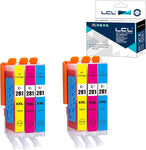 LCL Compatible Ink Cartridge Replacement for Canon CLI-281 CLI-281XL CLI-281XXL TR7500 TR7520 TR8500 TR8520 TS6120 TS6220 TS6320 TS702 TS8120 TS8220 (6-Pack 2Cyan 2Magenta 2Yellow)