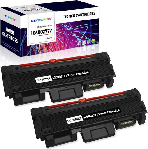 CLYWENSS Compatible 106R02777 Black Toner for Xerox Phaser 3260 Phaser 3052 WorkCentre 3215 Toner Cartridge (3,000 Pages, 2 Black High Yield )