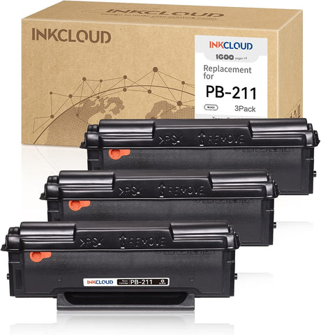 3Pack Compatible PB-211 Toner Cartridge Black Replacement for Pantum PB-211 Toner Cartridge for Pantum P2502W M6552NW M6550NW M6602NW M6600NW P2500W Laser Printer