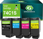 GREENBOX Compatible 74C10K0 74C10C0 74C10M0 74C10Y0 Toner Cartridge Replacement for 74C10K0 74C10C0 74C10M0 74C10Y0 for CS720 CS720de CS725 CS725de CS725dte CX725 CX725de CX725dte Printer