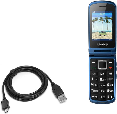 BoxWave Cable Compatible with Uleway 3G Senior Flip Phone (Cable by BoxWave) - DirectSync Cable, Durable Charge and Sync Cable