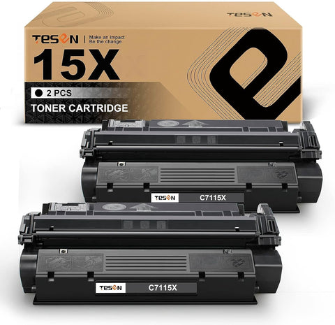 TESEN Compatible Toner Cartridge Replacement for HP 15X C7115X (2-Pack, High-Yield) Work with HP Laserjet 1000 1005 1200 1220 3300 3310 3320 3330 3380 3390, Laserjet 1150 1300 Serires Printer